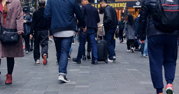 Causeway Bay Hong Kong Fevereiro 2018 Pessoas Andando Rua — Fotografia de Stock