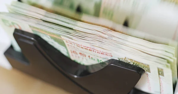 Billetes Hong Kong Máquina Contar — Foto de Stock