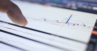 Borsa verileri gösteren dijital tablet 