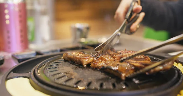 Porco Coreano Grelhado Restaurante — Fotografia de Stock