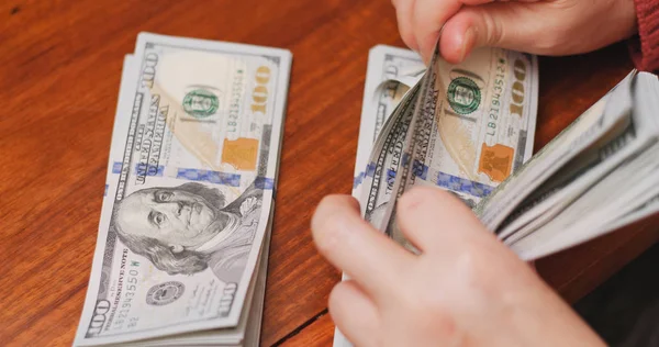 Counting Usd Hands Close — Stock Photo, Image