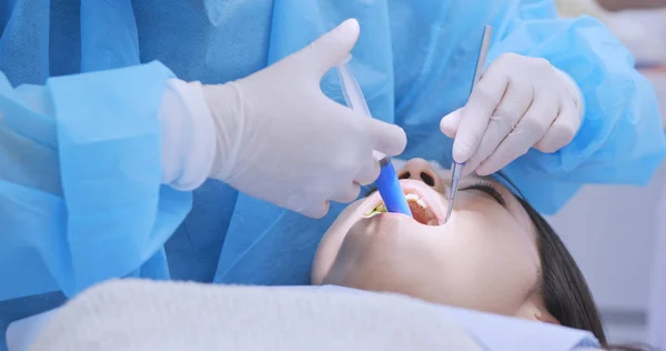 Woman Undergo Dental Check — Stock Photo, Image