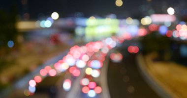 Şehir trafik görünümünü bulanıklık