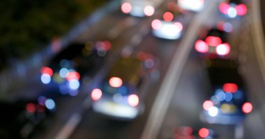 Şehir trafik görünümünü bulanıklık