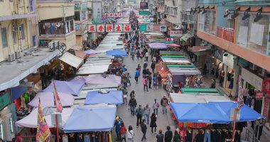 Mong Kok, Hong Kong - 28 Şubat, 2018: Hong kong şehir 