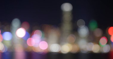 Odaklanmamış, şehir manzarası, gece 