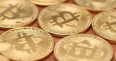 Altın bitcoins grup yakın çekim