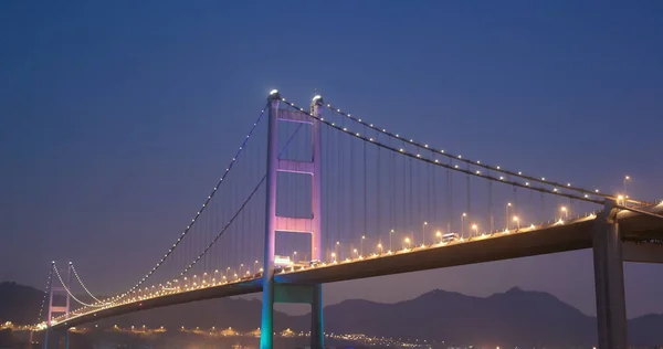 Wan Hong Kong April 2018 Hängebrücke Tsing Bridge — Stockfoto