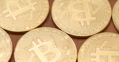 Altın bitcoins grup yakın çekim