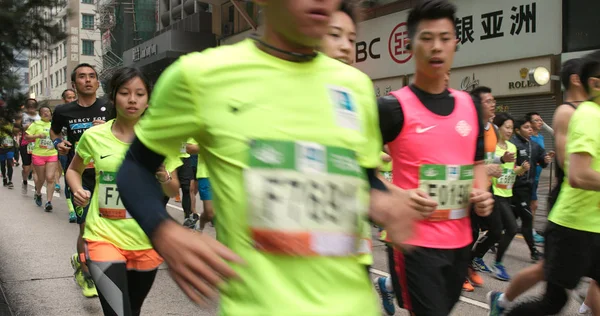 Causeway Bay Hongkong 2018 Január Standard Chartered Maraton Hong Kong — Stock Fotó