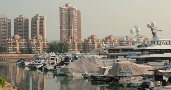 Tuen Mun Hong Kong März 2018 Hongkong Kreuzfahrt Taifun Schutzraum — Stockfoto