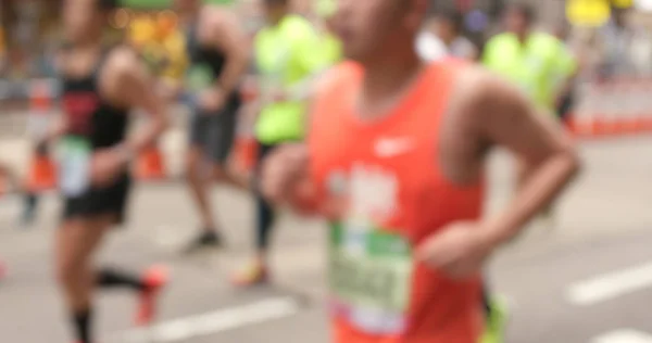 Blur View City Marathon — Stock Photo, Image