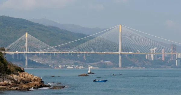 Wan 2018 香港の青空とティンカウ橋をティン — ストック写真