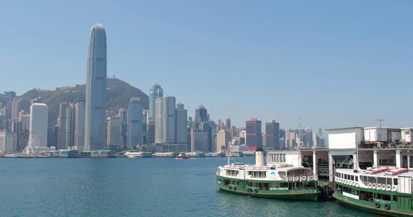 Victoria Harbor Hong Kong Marts 2018 Hong Kong Skyline - Stock-foto