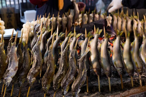 Traditional Japanese Grilled Fish Outdoor Street — Stock Photo, Image