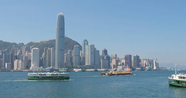 Přístav Victoria Hong Kong Březen 2018 Panoráma Města Hong Kong — Stock fotografie