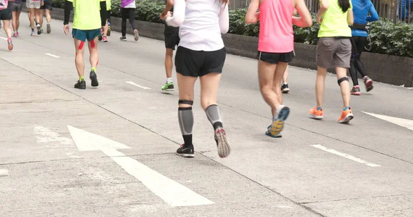 Causeway Bay Hongkong 2018 Január Hong Kong Standard Chartered Maraton — Stock Fotó