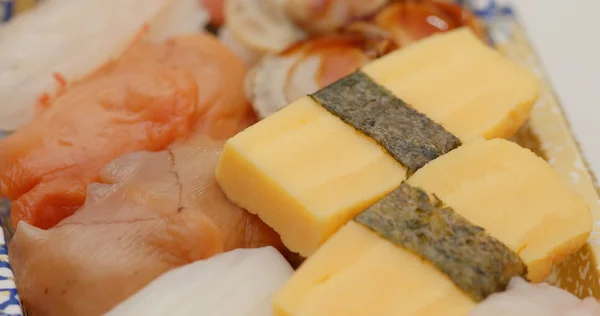 Mängd Sushi Avhämtning — Stockfoto