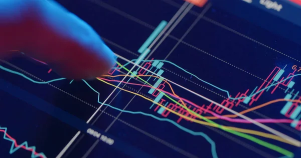 Analyse Boursière Sur Tablette Numérique — Photo