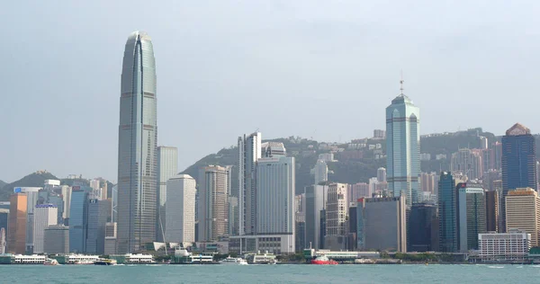 Victoria Harbour Hong Kong April 2018 Hong Kong Skyline — Stockfoto