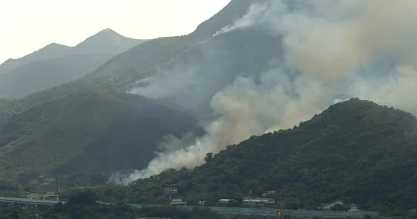 Tin Shui Wai Hong Kong April 2018 Fire Accident Mountain — Stock Photo, Image