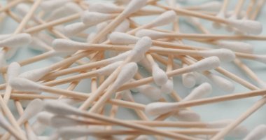 Pamuk temizleme bezi yığını kapat 