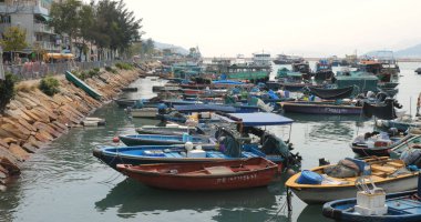 Cheung Chau, Hong Kong - 19 Nisan, 2018: Hong Kong Cheung Chau Adası 