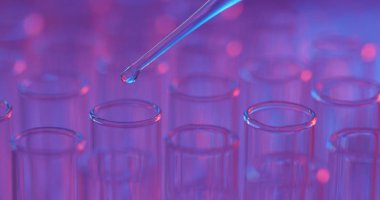 Test tüpleri ve pipet yakın çekim