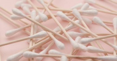 Pamuk temizleme bezi grup yakın çekim 