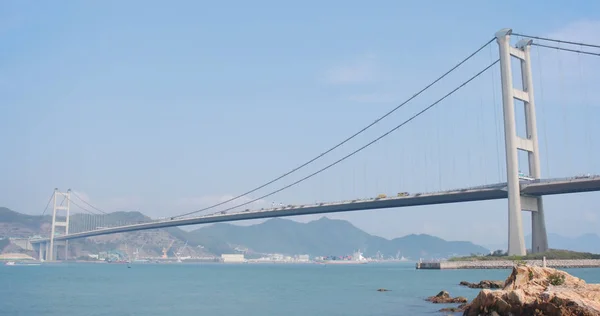 Wan Hong Kong April 2018 Hong Kong Tsing Bridge — Stock Photo, Image