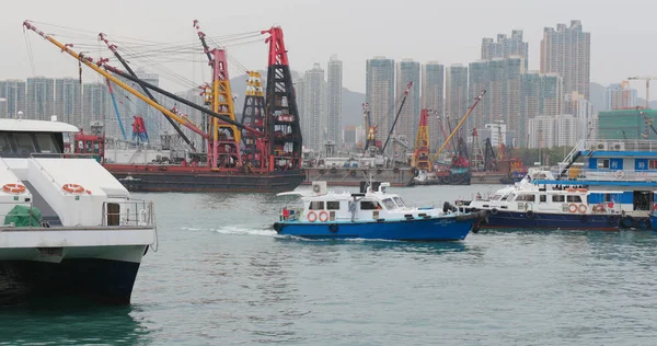 Austin Hong Kong April 2018 Hong Kong Hamn Med Lastfartyg — Stockfoto