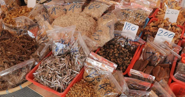 Cheung Chau Hong Kong Abril 2018 Tienda Tradicional Mariscos Secos —  Fotos de Stock