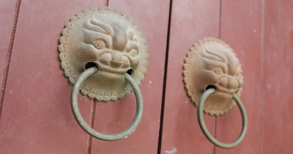 Lion Statues Door Handle — Stock Photo, Image