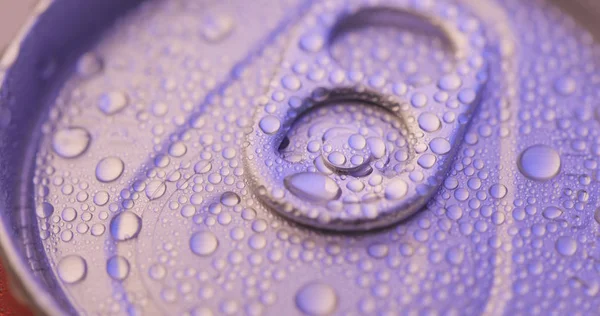 Beer can with water droplet