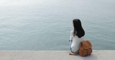 Kadın zevk deniz görünümü 