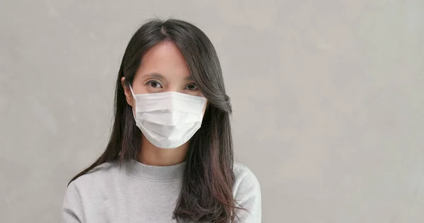 Kobieta Ubrana Maska Fro Ochrony — Zdjęcie stockowe