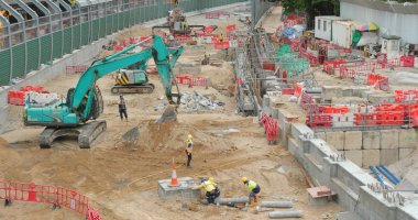 Austin, Hong Kong - 07 Nisan, 2018: Hong kong şantiye 