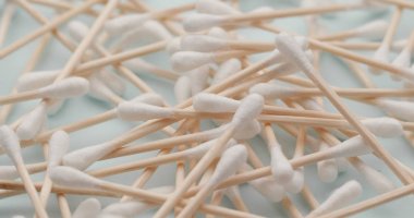 Pamuk temizleme bezi grup yakın çekim 