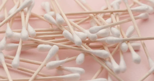 Heap of Cotton swabs close up