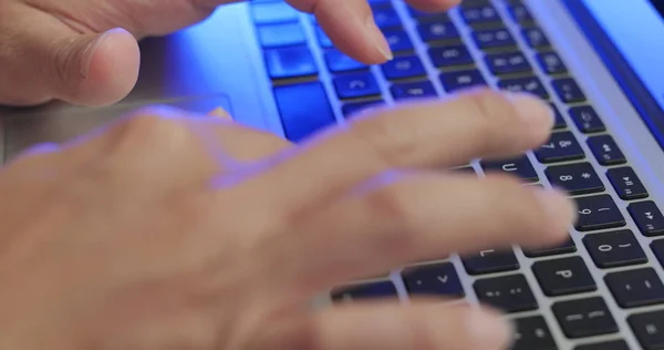 Woman Typing Computer Keyboard — Stock Photo, Image