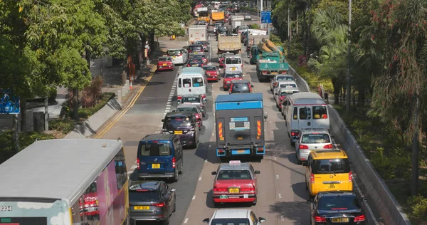 Wan Chai Hong Kong April 2018 Upptagen Hong Kong Trafik — Stockfoto