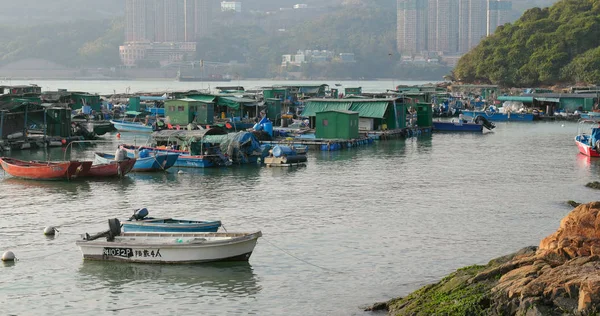 Wan Hong Kong Nisan 2018 Hong Kong Şehir Balıkçı Köyü — Stok fotoğraf