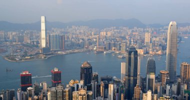 Victoria Peak, Hong Kong - 24 Ekim 2019: Hong Kong