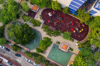 Parkın yukarıdan aşağı manzarası