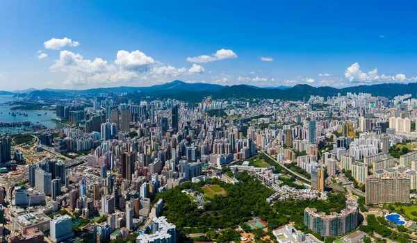 Hong Kong 03 septiembre 2019: Vista aérea de la ciudad de Hong Kong —  Fotos de Stock