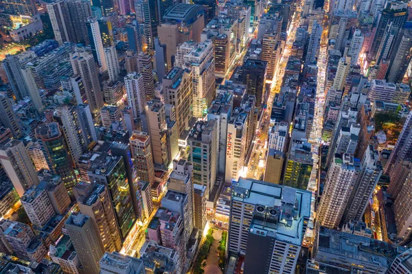Mong Kok Hong Kong Outubro 2019 Vista Aérea Cidade Hong — Fotografia de Stock