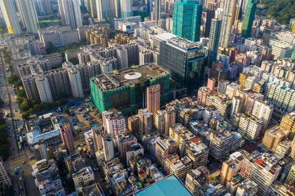 Sham Shui Hongkong Października 2019 Widok Góry Miasto Hongkong — Zdjęcie stockowe