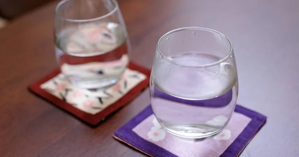 Two Glasses Water Table — Stock Photo, Image