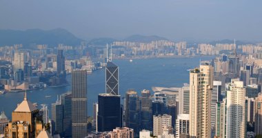 Victoria Peak, Hong Kong - 06 Ekim 2019: Hong Kong