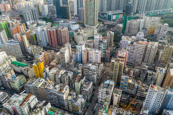 Sham Shui Hong Kong Října 2019 Pohled Shora Město Hongkong — Stock fotografie